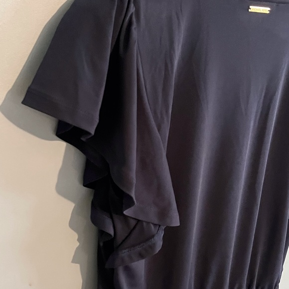 SELLING MICHAEL KORS BLOUSE SIZE M COLOR NAVY BLUE ELASTIC WAIST BAND FOR WOMEN - Picture 8 of 13